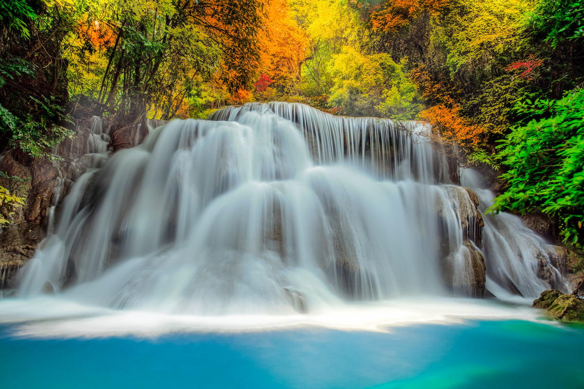 3-piece-aluminium-print-falling-water