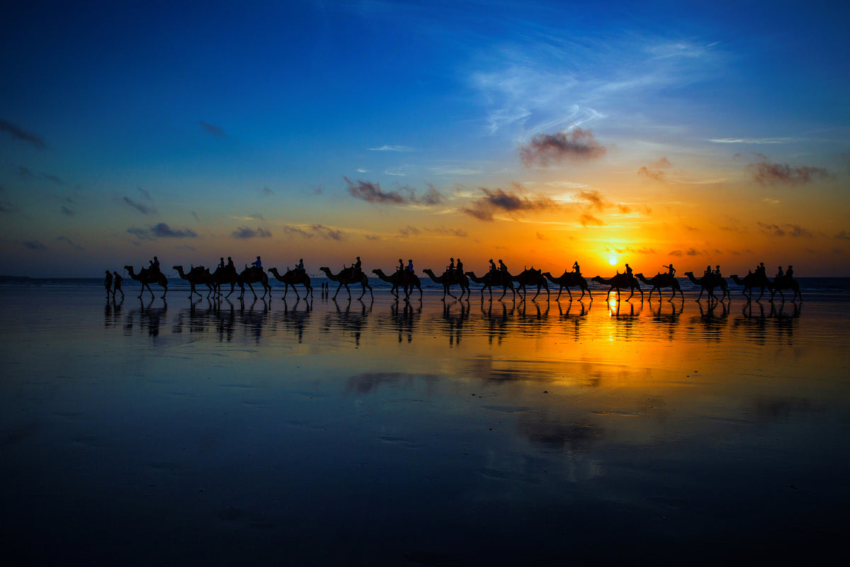 3-piece-acrylic-print-sunset-camel-ride