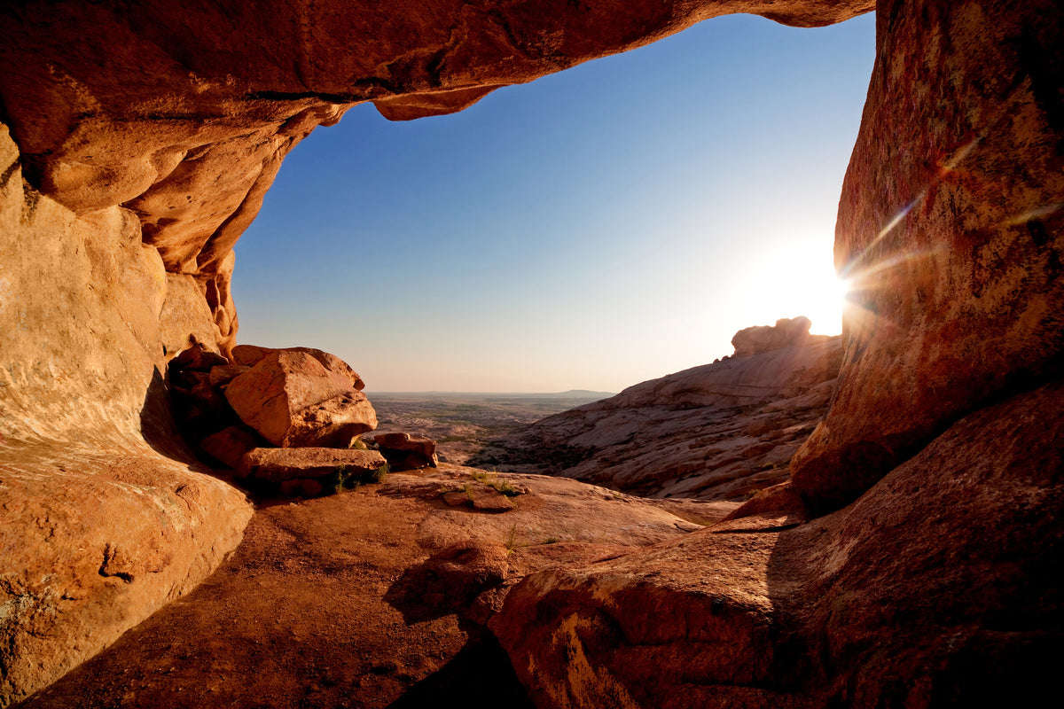 aluminium-print-sunset-in-front-of-the-cave