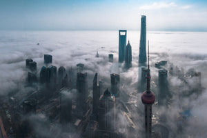 framedposter-print-shanghai-in-the-fog-from-above