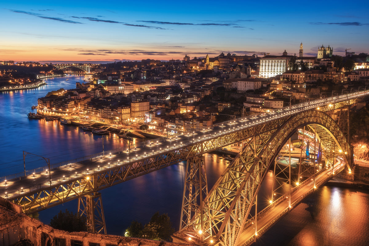 modern-3-piece-acrylic-print-portugal-porto-blue-hour