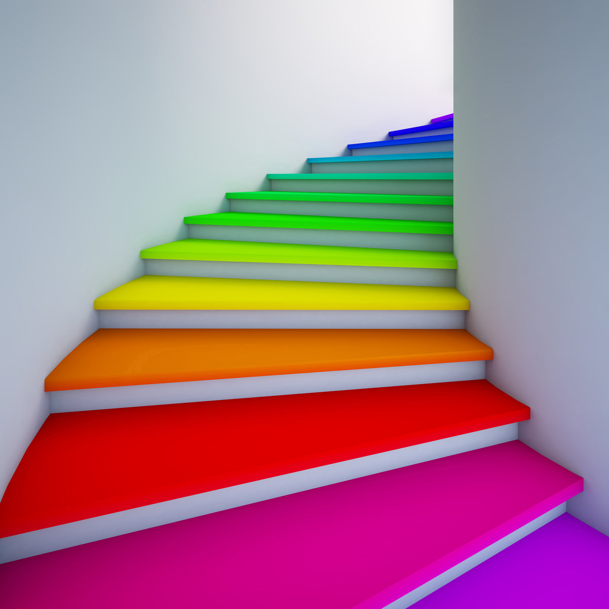 9-piece-aluminium-print-colorful-stairs