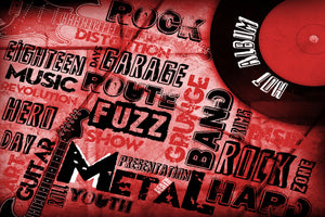 framedposter-print-writings-music-grunge