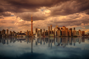 aluminium-print-toronto-at-dusk