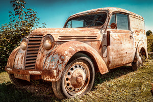 3-piece-aluminium-print-oldtimer-with-rust