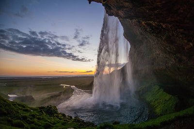 poster-print-evening-mood-at-the-waterfall