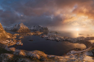 framedposter-print-sunrise-over-reine