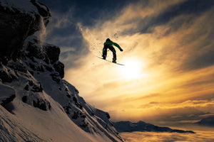 canvas-print-sunset-snowboarding-x