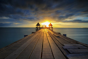 3-piece-acrylic-print-sunset-at-the-wooden-bridge