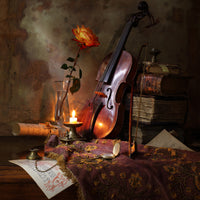 4-piece-canvas-print-still-life-with-violin-and-rose