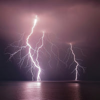4-piece-aluminium-print-thunderbolt-over-the-sea