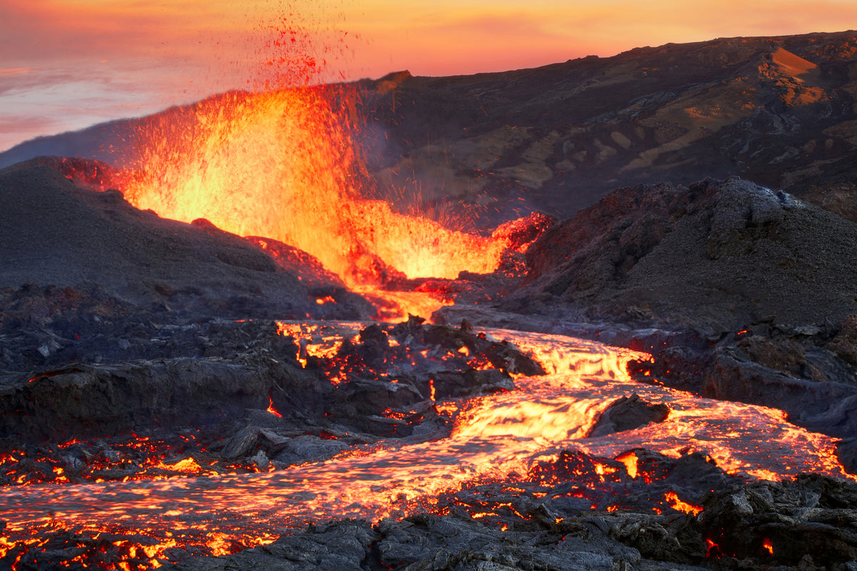 poster-print-la-fournaise-volcano