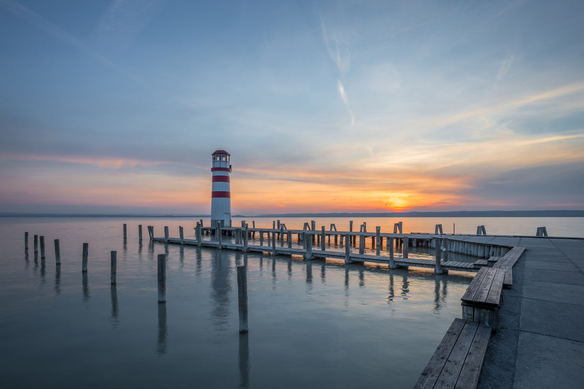 3-piece-acrylic-print-lighthouse-in-the-sunset