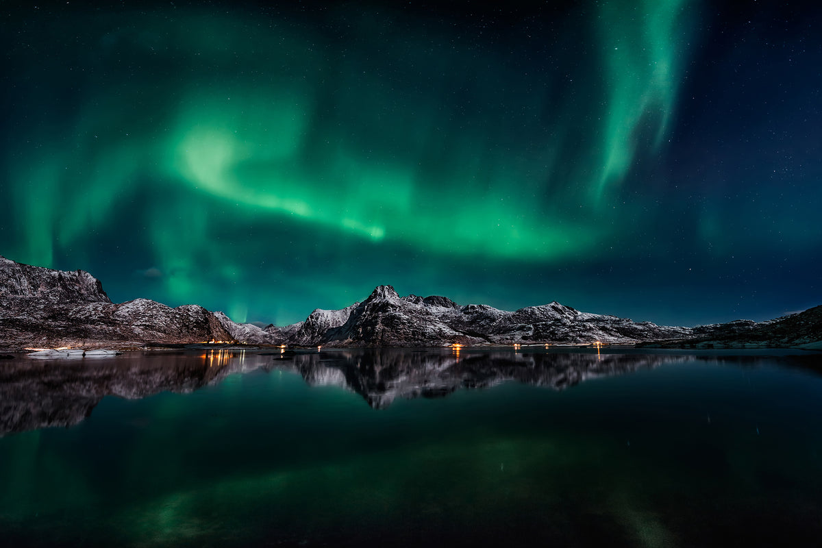 acrylic-print-lofoten-aurora-reflection