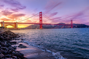 3-piece-aluminium-print-golden-gate-in-the-evening